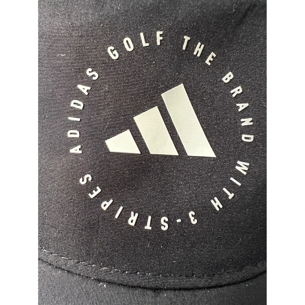 Adidas Golf Mens Black 3-Stripes Circle Logo Performance Baseball Hat OSFM